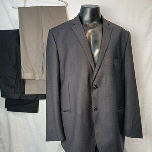 3 Piece Coordinating Suit w 2 pairs of Haggar Pants